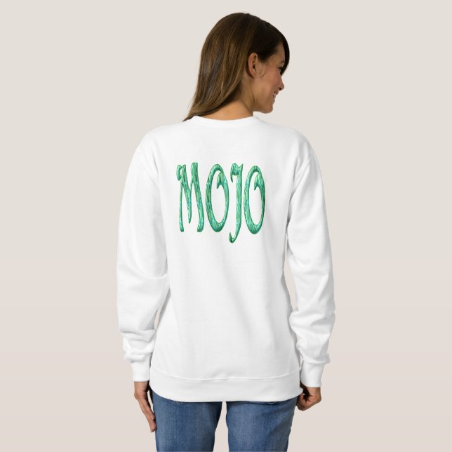 Moletom Camisola branca de mulheres Mojo costas (Parte Traseira Completa)