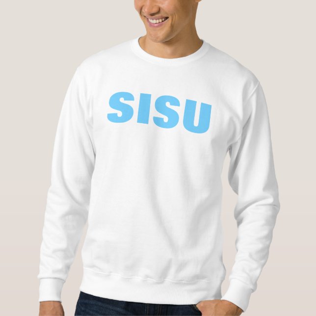 Moletom Camisola branca de SISU (orgulho finlandês) (Frente)