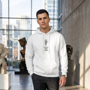 Moletom Camisola Branca Moderna com Capuz Minimalista