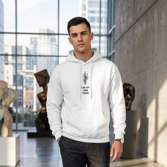 Moletom Camisola Branca Moderna com Capuz Minimalista (Criador carregado)