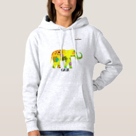 Moletom Camisola-casaca com elefante amarelo