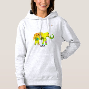 Moletom Camisola-casaca com elefante amarelo
