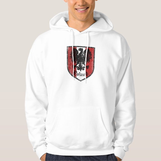 Moletom Camisola com a Bandeira e Brasão de Armas da Polôn (Frente)
