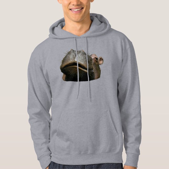 Moletom Camisola com Capuz Básica de Hipopótamo (Frente)