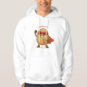 Moletom Camisola com Capuz de Desenho Animado de Batata Su