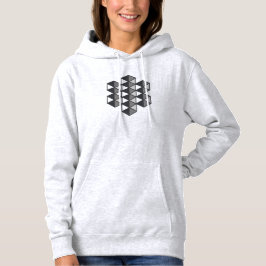 Moletom Camisola com Capuz de Triângulos Unidos Feminino
