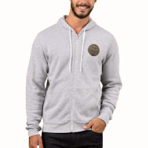 camisola com capuz de zip para adulto com medalha 
