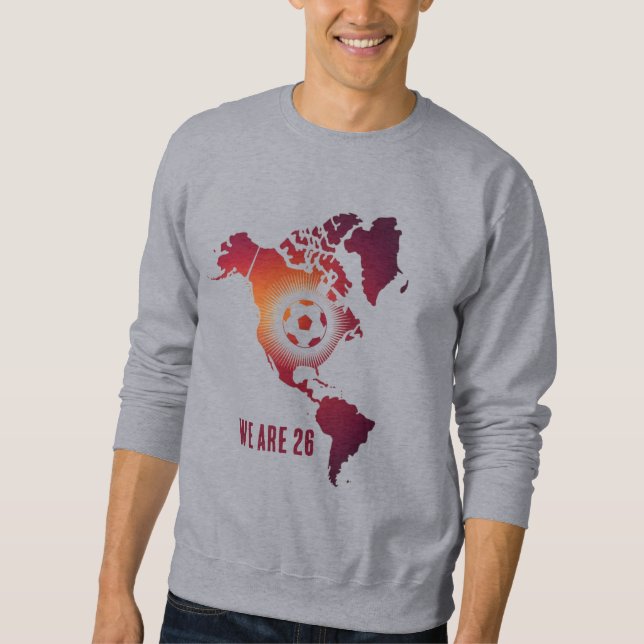 Moletom Camisola com Capuz do Mapa de Futebol das Américas (Frente)