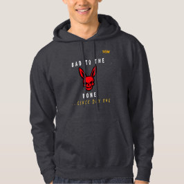 Moletom Camisola com Capuz Edgy Y2K Cão Mau Até Os Ossos C
