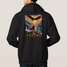 Camisola com Capuz I Fly Free Fantasy Eagle