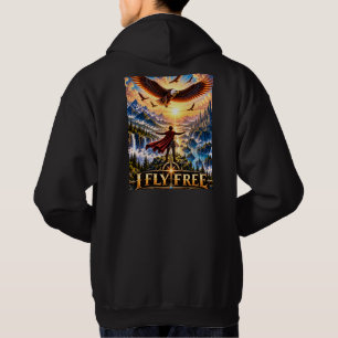 Moletom Camisola com Capuz I Fly Free Fantasy Eagle