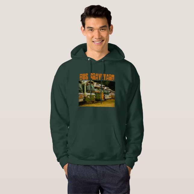 Moletom Camisola com capuz masculina básica Bus Graveyard (Frente Completa)