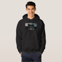 Camisola com capuz preta para homens Garage Tech U