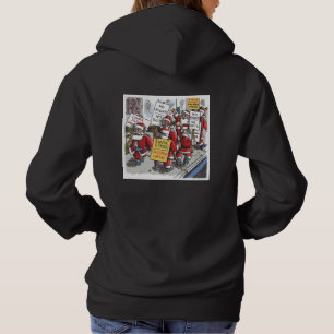 Moletom Camisola com capuz preta para mulheres Santa Strik