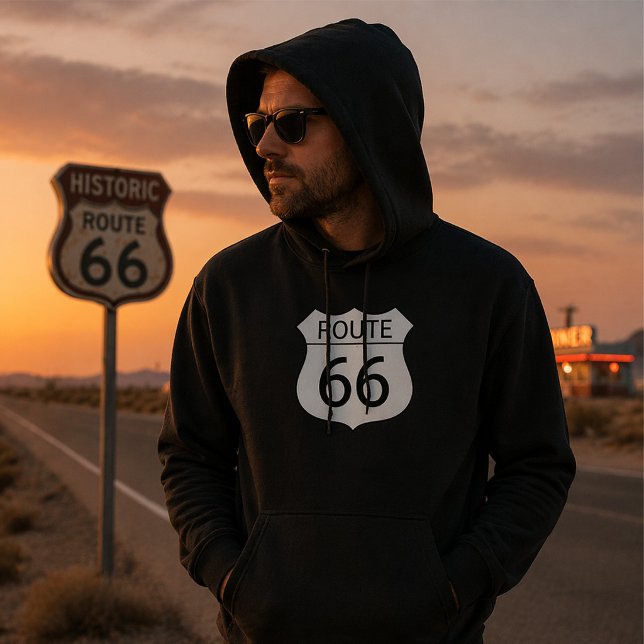 Moletom Camisola com capuz Route 66 masculina (Criador carregado)