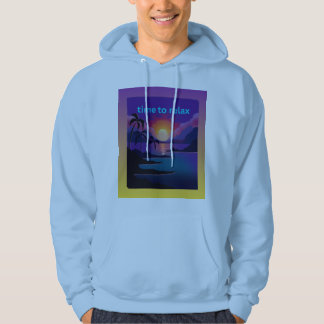 Moletom Camisola com Capuz Time to Relax Tropical Sunset M