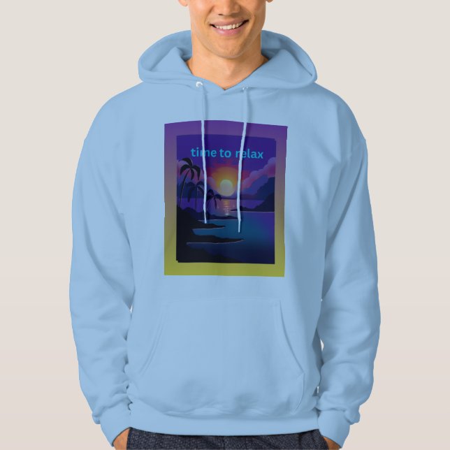 Moletom Camisola com Capuz Time to Relax Tropical Sunset M (Frente)