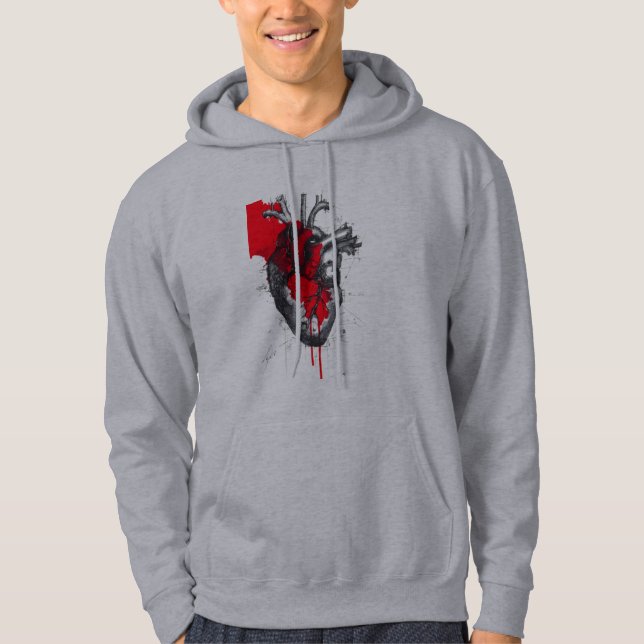 Moletom Camisola com desenho anatômico do coração em estil (Frente)