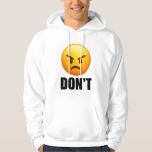 Moletom Camisola com Emoji de Raiva NÃO