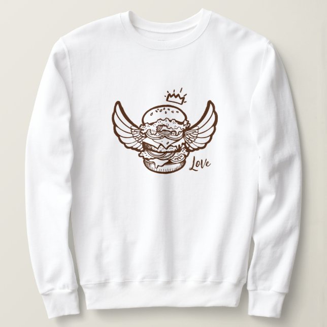 Moletom Camisola com impressão de hambúrguer. (Frente do Design)