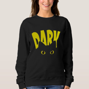 Moletom Camisola com Olhos de Gato Sombrios Gótica Gato