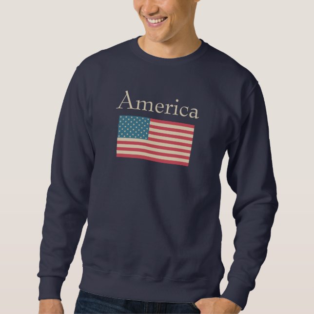 Moletom Camisola da Bandeira Americana (Frente)