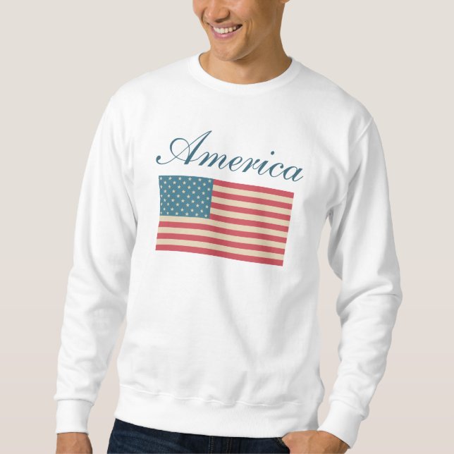 Moletom Camisola da Bandeira Americana (Frente)
