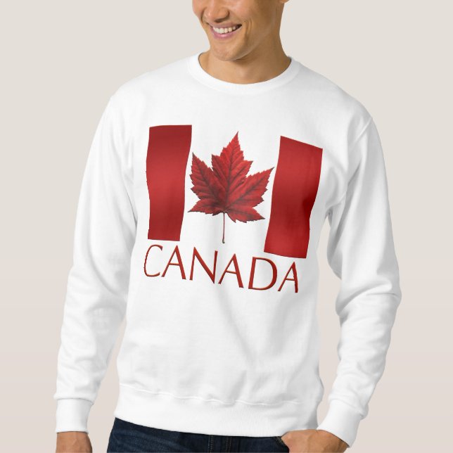 Moletom Camisola da lembrança da bandeira de Canadá da (Frente)