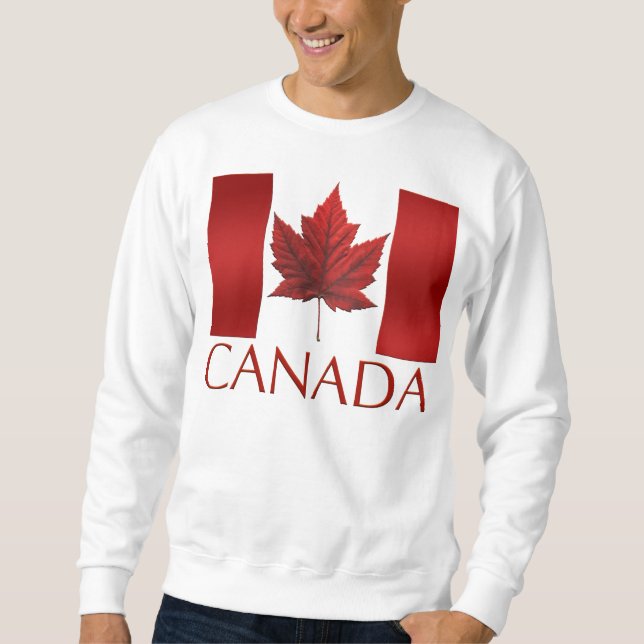 Moletom Camisola da lembrança da bandeira de Canadá da (Frente)