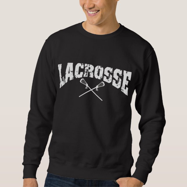 Moletom Camisola da obscuridade do Lacrosse (Frente)