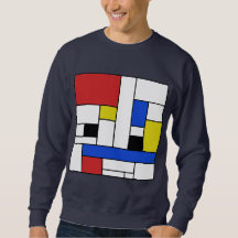 Camisola das linhas homens de Mondrian