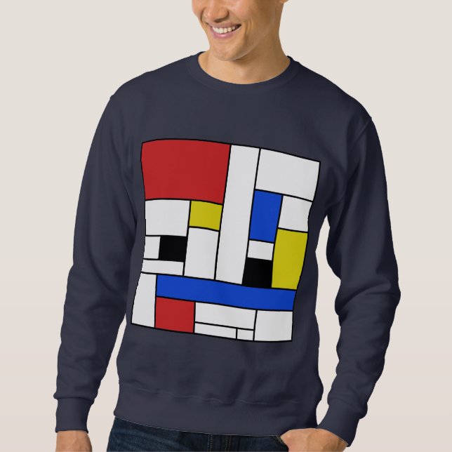 Moletom Camisola das linhas homens de Mondrian (Frente)