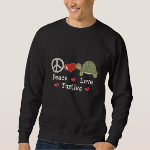 Moletom Camisola das tartarugas do amor da paz