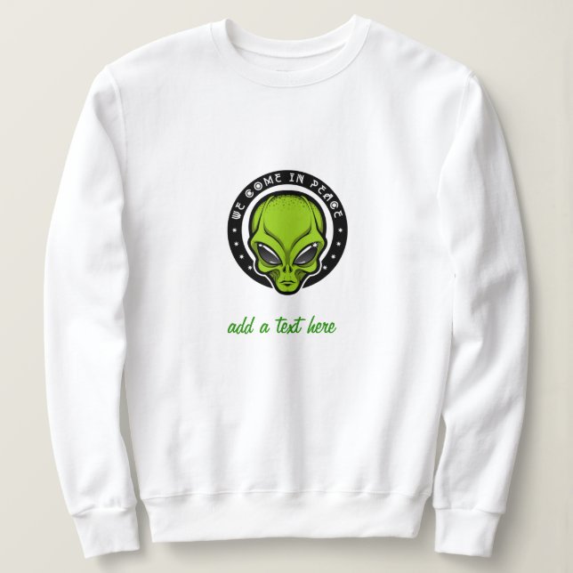 Moletom Camisola de Alienígena de OVNI extraterrestre (Frente do Design)
