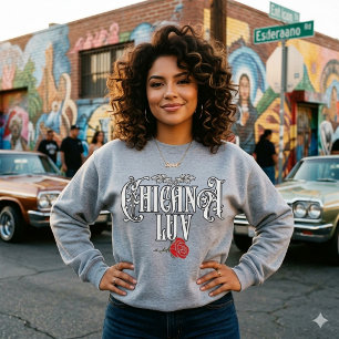 Moletom Camisola de Amor Chicana Roupas de Rua Orgulho L