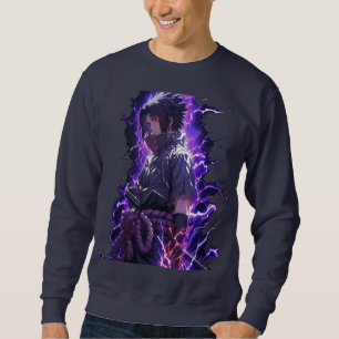 Moletom Camisola de Anime Estética Sombra Roxa