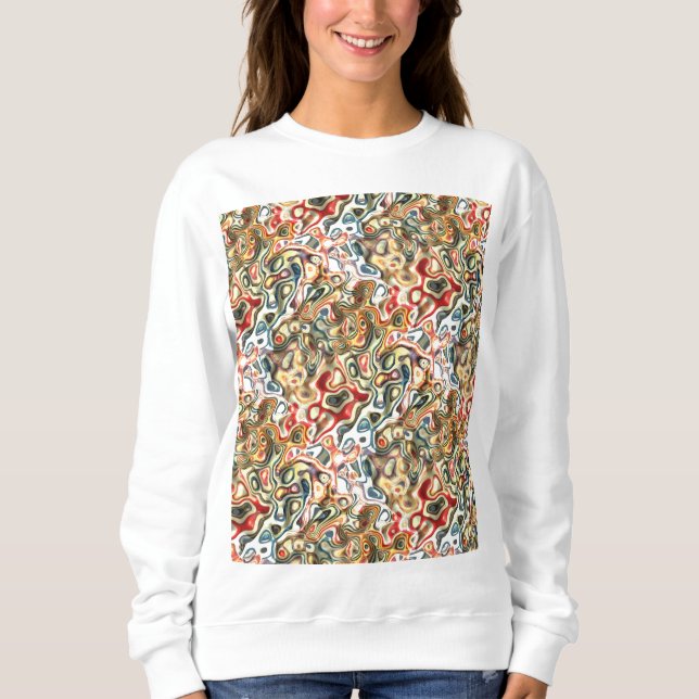 Moletom Camisola de Arte Abstrata (Frente)