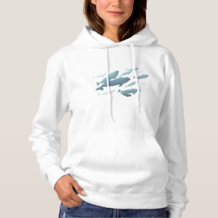 Moletom Camisola de arte de baleia Beluga Hoodie Beluga