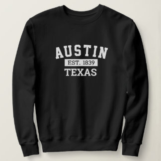 Moletom Camisola de Austin Texas - Est 1839 Capuz de Lembr