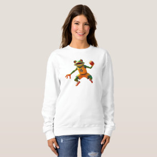 Moletom Camisola de basquetebol Frog feminina branca