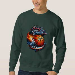 Moletom Camisola de Basquetebol Play With Heart Motivacion