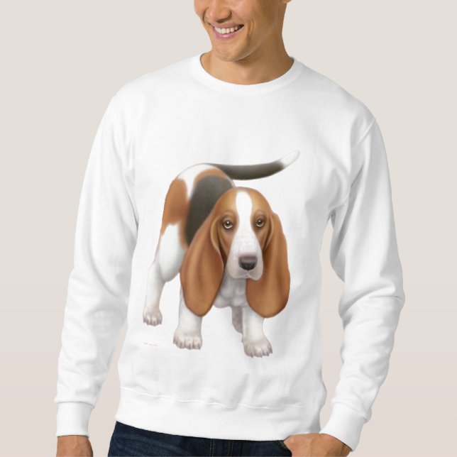 Moletom Camisola de Basset Hound (Frente)