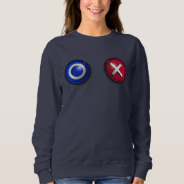 Moletom Camisola de Botões de Votação Femininos