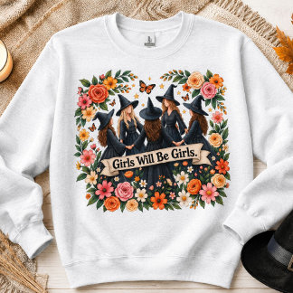 Moletom Camisola de bruxa floral Boho Halloween