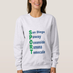 Moletom Camisola de camisola fêmea ESPORTE TOURISME CA