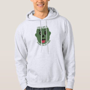 Moletom Camisola de capuz masculina Sinto-me um zumbi sem 