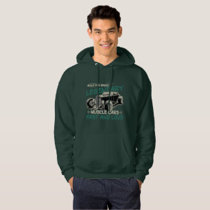 Moletom Camisola de carros musculados lendários Vinta rá
