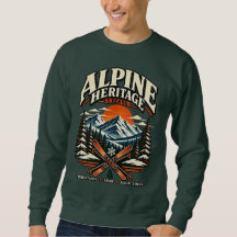 Camisola de Clube de Esqui de Montanha Vintage Alp