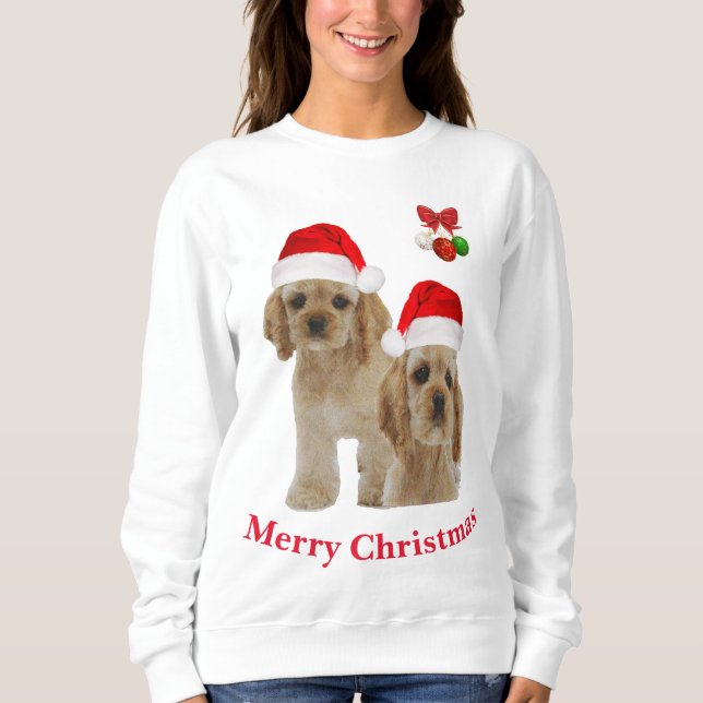 Moletom Camisola de cocker spaniel (Frente)