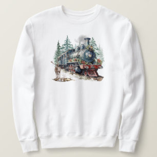 Moletom Camisola de Comboio de Natal